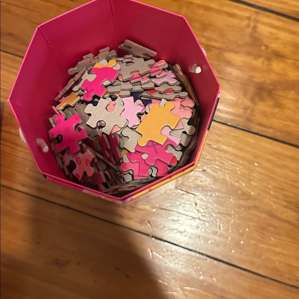 Hallmark Pink Hexagonal Abstract Puzzle Box - Picture 3 of 3
